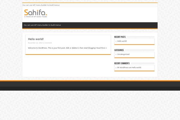 Sahifa theme site design template sample