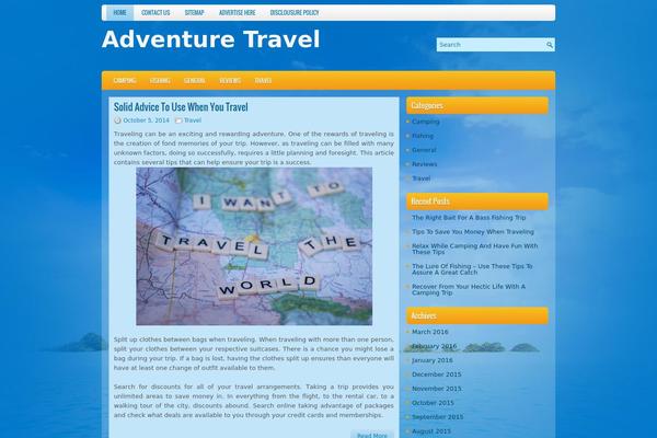 Travely theme site design template sample