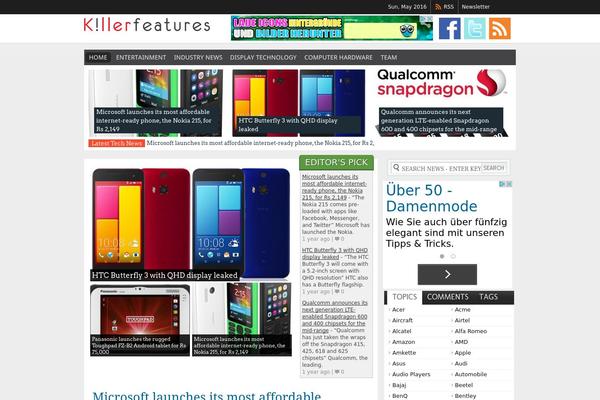 killerfeatures.com site used Techblog-single-pro