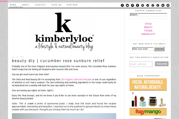 kimberlyloc.com site used Infashion-child