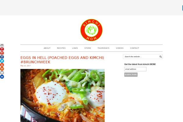 kimchimom.com site used Foodie Pro