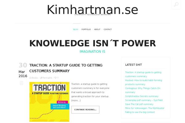 kimhartman.se site used Alpha