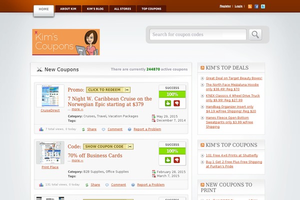 kimscoupons.com site used Clipper