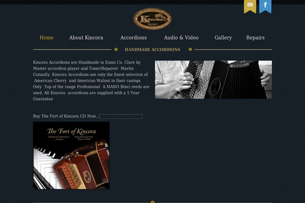 kincoraaccordions.com site used Wpbootstrap