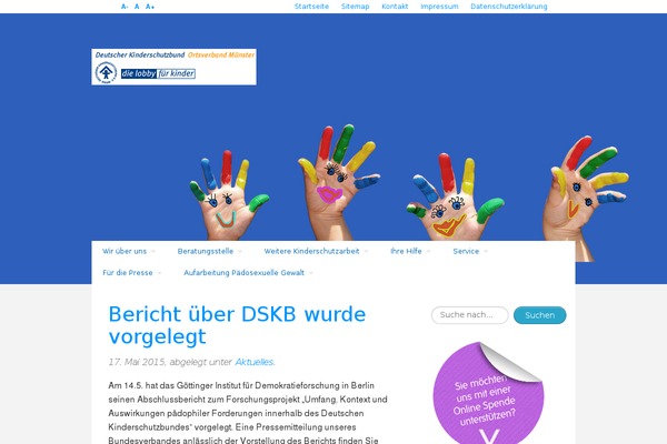 kinderschutzbund theme websites examples