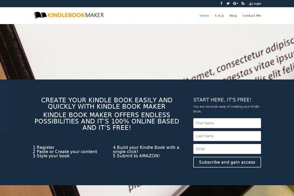 kindlebookmaker.com site used Divi Child