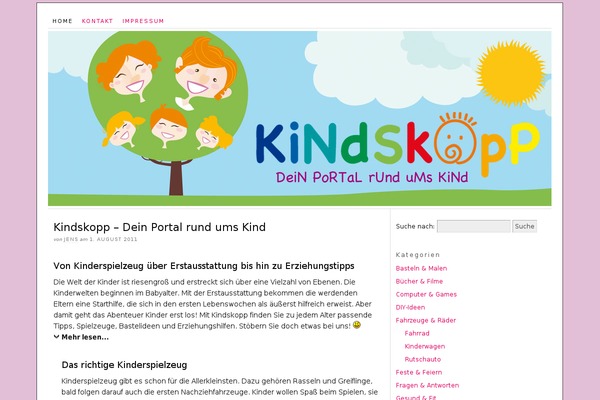 kindskopp.com site used Thesis 1.8.5