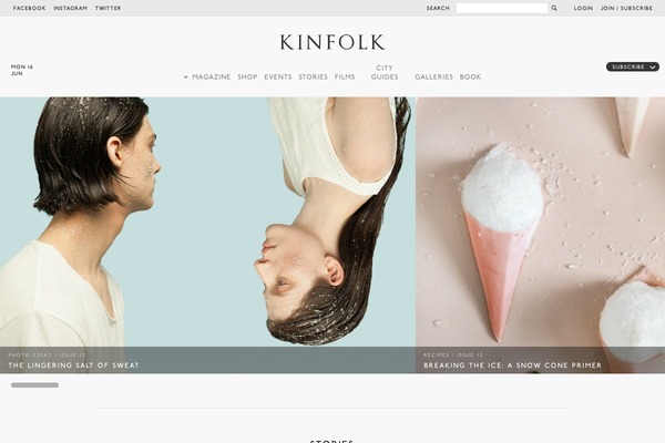kinfolk.com site used Kinfolk2020