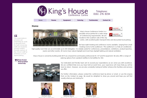 kingshouse.co.uk site used Conference-new