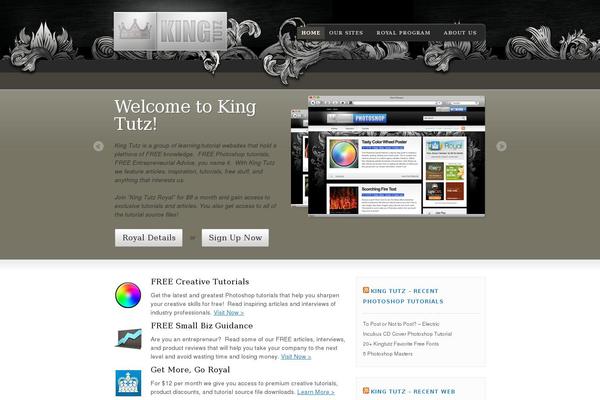 kingtutz.com site used Coffee Break