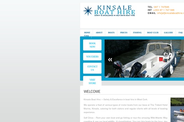 kinsaleboathire.ie site used Cleano