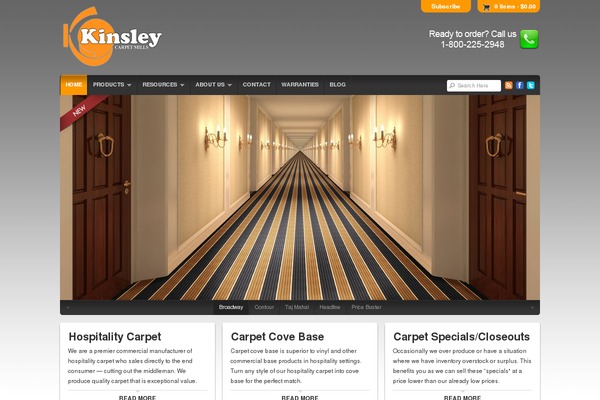 Kinsley theme site design template sample