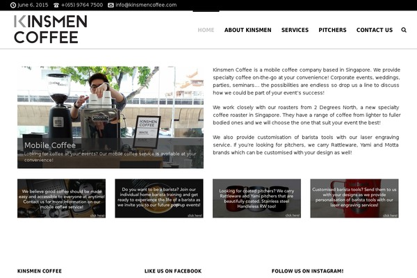 kinsmencoffee.com site used Prasoon