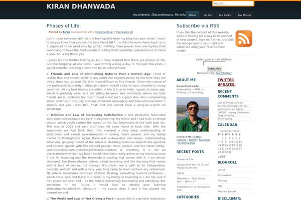 kirandhanwada.com site used Elegantblue