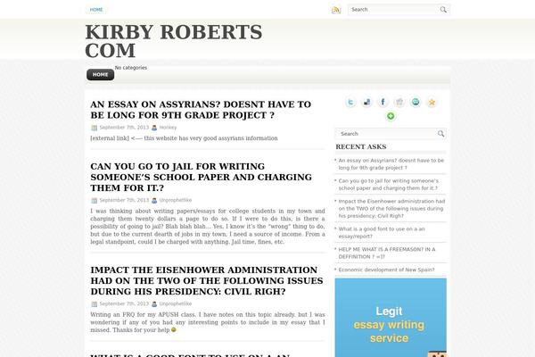 kirbyroberts.com site used Incredy