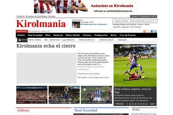 kirolmania.net site used NewspaperTimes Single Pro