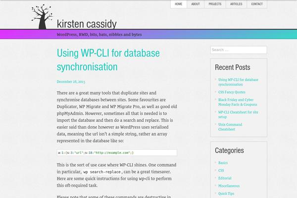 kirstencassidy.com site used Kirsten