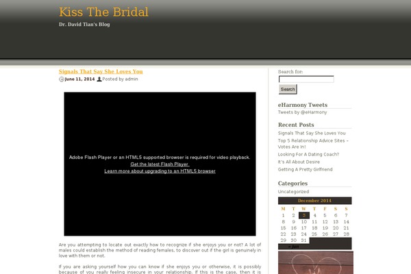 kissthebridal.com site used Gray and gold