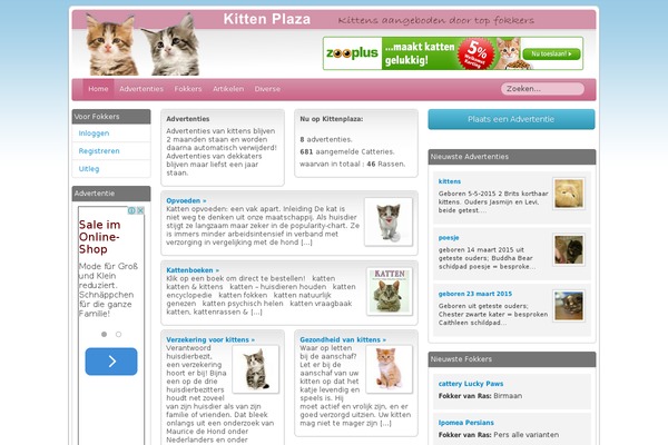 kittenplaza.nl site used Websitezelfbeheren