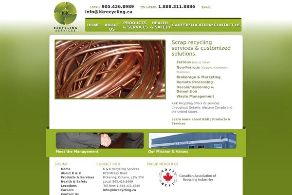 kkrecycling.ca site used Karmatheme