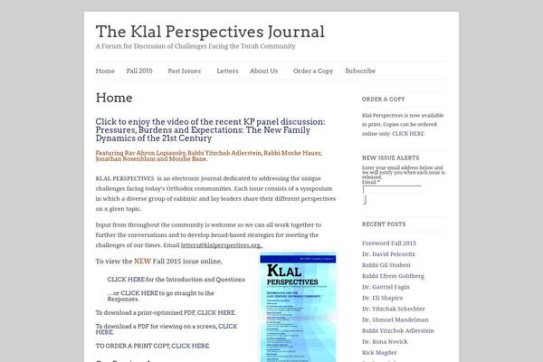 klalperspectives.org site used Linen pro Child
