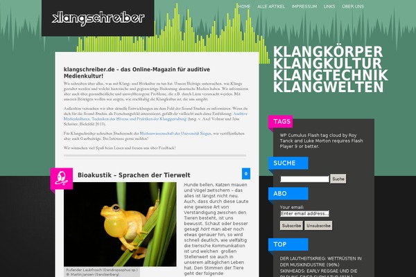 klangschreiber.de site used Klangschreiber-2010-09