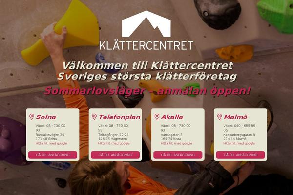 klattercentret.se site used Klattercentret-startsida