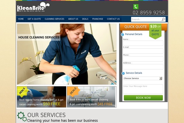 kleanbritehomeservice.com.au site used Kleanbritehomeservice