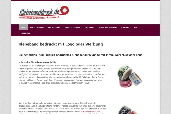 klebebanddruck.de site used Warhus