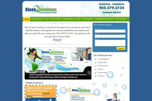 kleensolutions.ca site used Kleensolutions