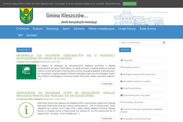 kleszczow.pl site used Kl-bootstrap