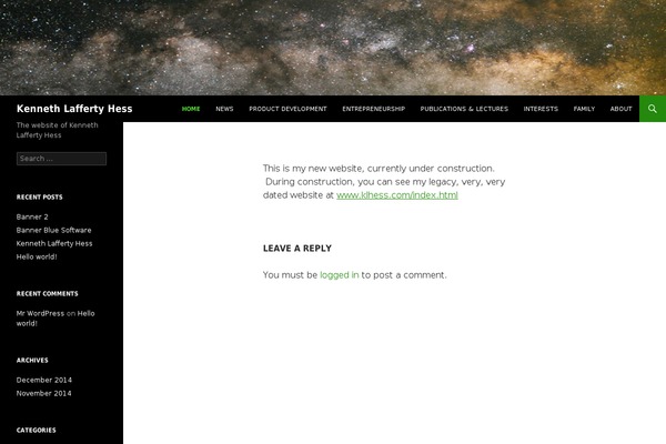 Twenty Fourteen theme site design template sample