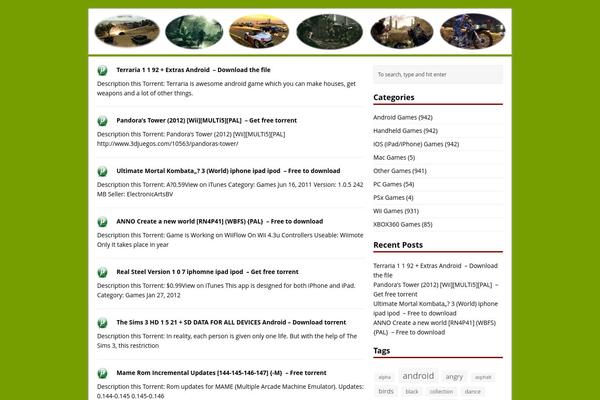 WordPress website example screenshot