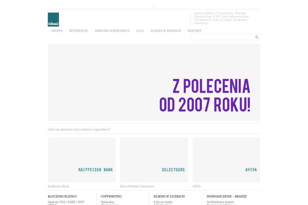 klikmii.pl site used Architekttheme