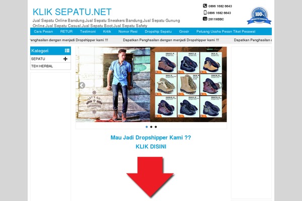 kliksepatu.net site used Wptoko5