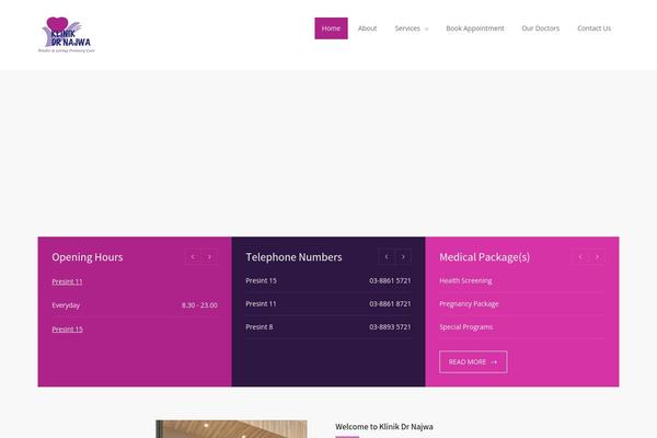 MediCenter theme site design template sample