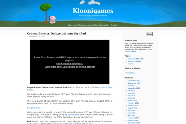 kloonigames.com site used Klooniv2