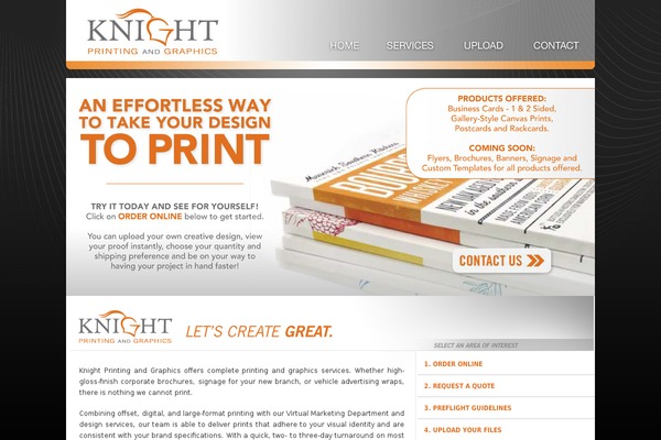Knight theme site design template sample