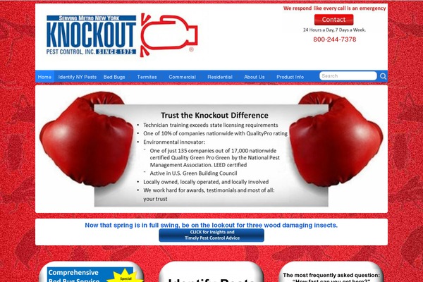 knockoutpest.com site used Bugster-child
