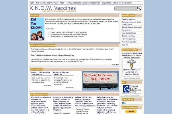 know-vaccines.org site used Technical-speech