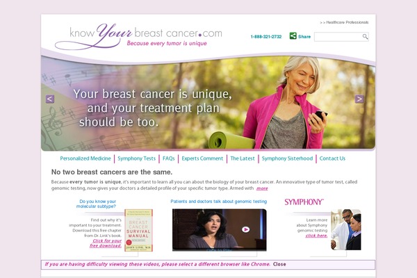 knowyourbreastcancer.com site used Knowyourbreastcancer