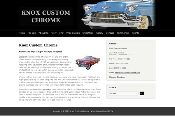 knoxcustomchrome.com site used Slamdot-basic