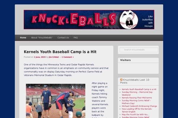 knuckleballsblog.com site used Catch Box