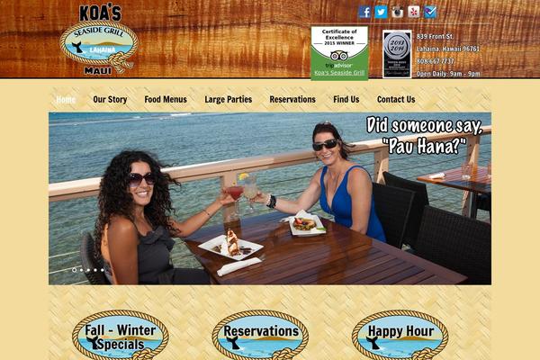 koasgrill.com site used Koas-seaside-grill-lahaina-maui