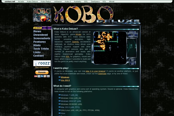 kobodeluxe.com site used Olofsonarcade