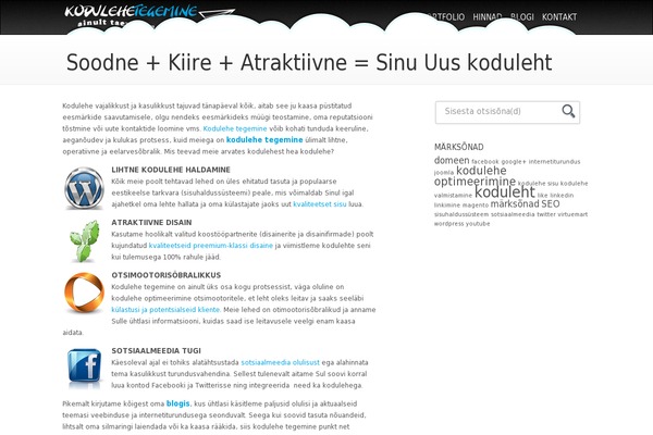 kodulehetegemine theme websites examples