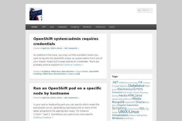 WordPress website example screenshot