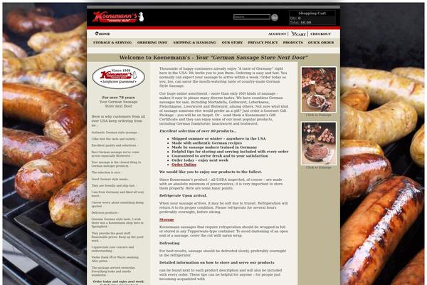 koenemannsausage.com site used Koenemannsausage