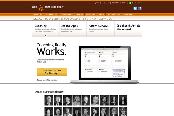 kohncommunications.com site used Kc-wp