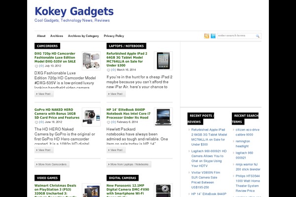 kokeygadgets.com site used Wp-ellie-prem